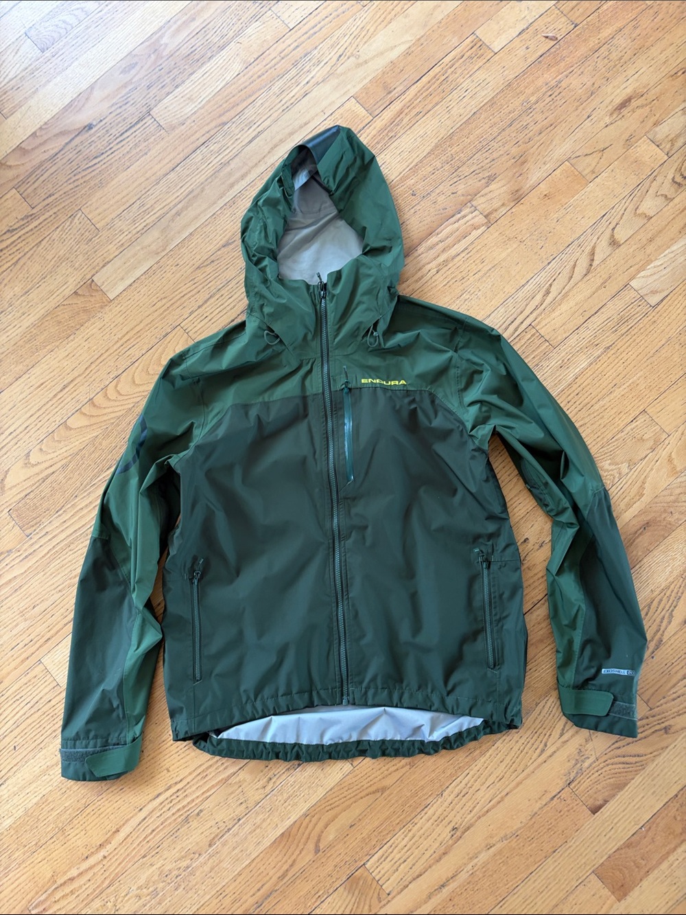 Endura Men's Waterproof Hooded Rain Jacket - Dark Green